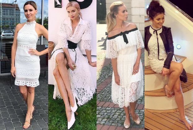 Белое кружевное платье все чаще появляется в стилизациях звезд на аккаунтах instagramowych