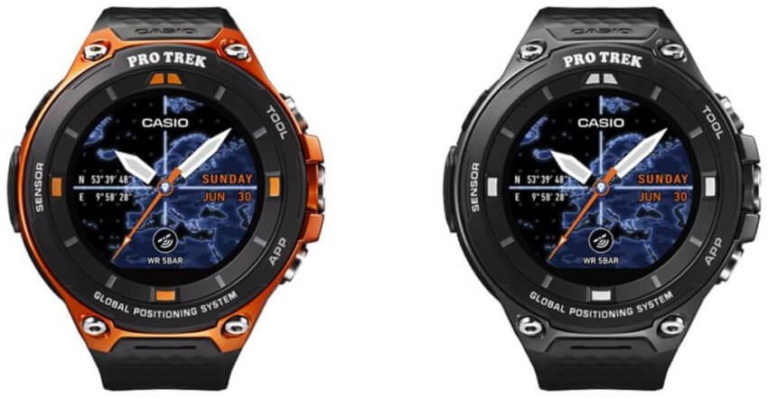 Умные часы Casio Pro Trek WSD-F20:   Надежные умные часы Google Wear OS с GPS и водонепроницаемостью 50 метров